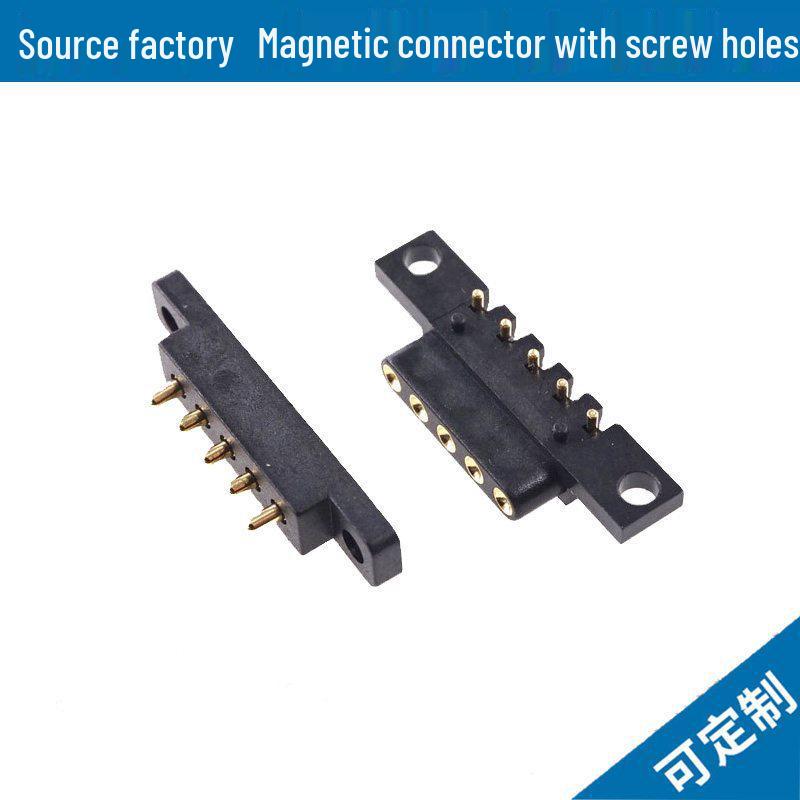 Magnetic Pogo Pin Spring Connector USB 2.54mm with Screw Mounting