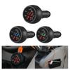 3 In 1 12/24VCar Volt Meter Digital LED Car Cigarette Lighter Voltmeter Thermometer Car USB Charger Current Meter Volt Detector