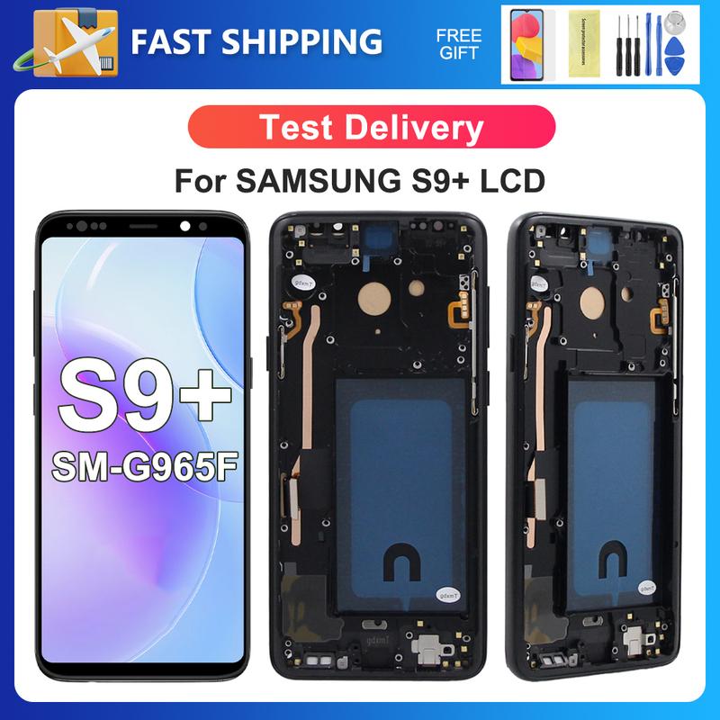 TFT Дисплей для Samsung S9 Plus в сборе с рамкой S9+ G965F G965U G965W G9650 Дисплей Сенсорный экран Дигитайзер Запасные части