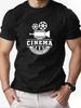 Unisexs Retro Movie Projector Pattern Tshirt Retro Movie Projector Short Sleeve Round Neck Summer Casual Tshirt