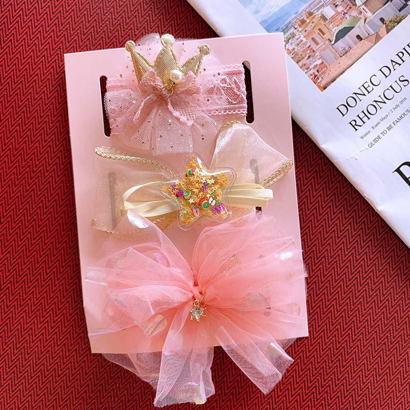 Набор повязок на голову для новорожденных девочек, 3шт