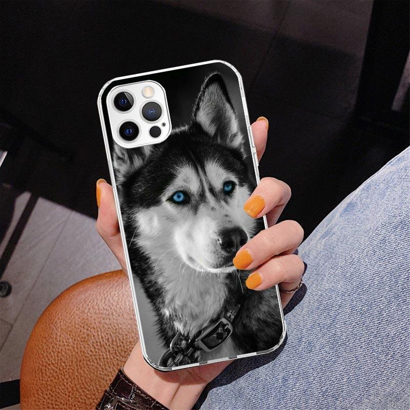 Siberian Husky Dog Phone Case For iPhone 17 Air 16 Pro Max 16E 15 + 14 Plus 11 12 13 Mini 7 8 SE Gift Print Cover Fundas 17 Air
