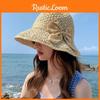 Womens Versatile Straw Hat Wide Brim For Sun Protection With Elegant Bow Knot