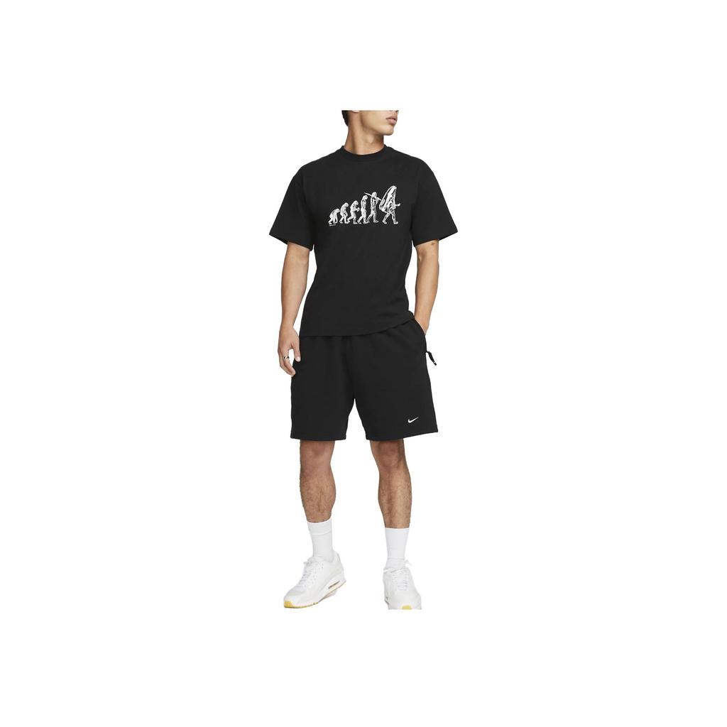 Nike Свободная футболка с коротким рукавом с геометрическим узором, мужские топы, черные FN4255-010