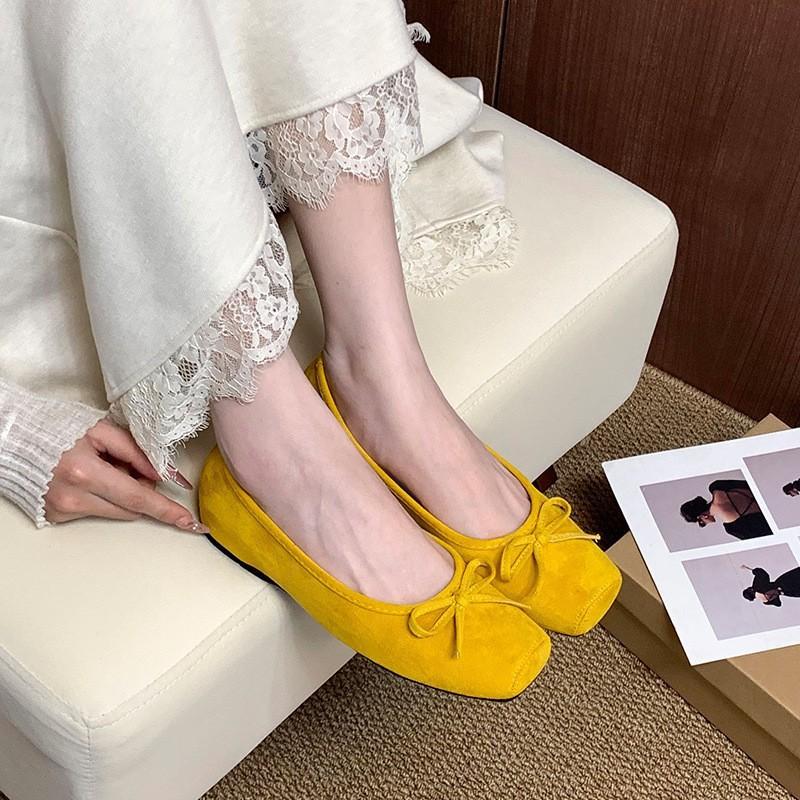 Туфли на скрытой платформе с квадратным носком для повседневной носки, женские туфли-лодочки с бантом в ретро-стиле