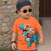 Summer Round Neck Dinosaur Pattern 3D Printed Top Fashionable Casual Short Sleeved Children's Boy T-shirts