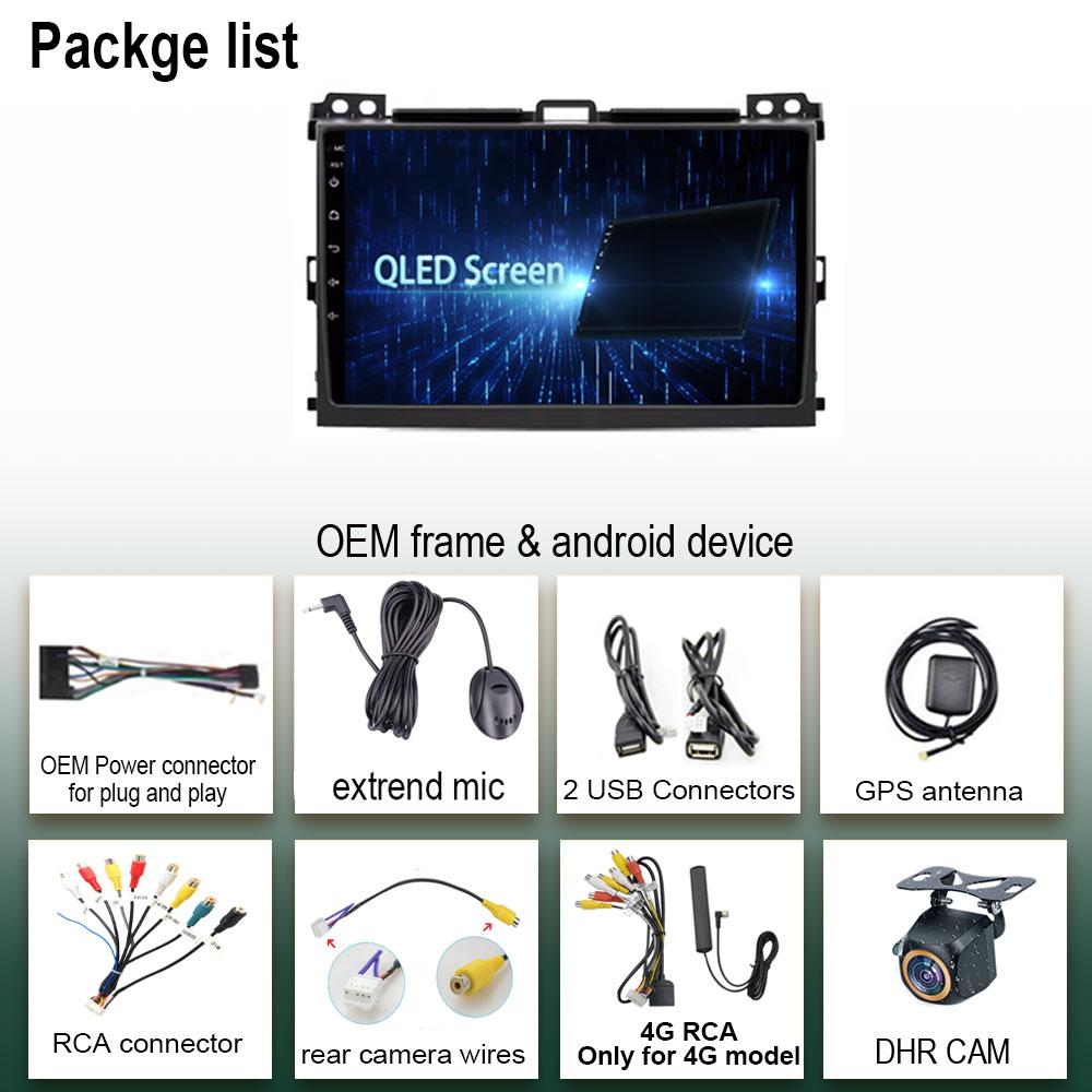 Android 14 для Toyota Land Cruiser Prado 120 2004 - 2009 Автомобильное радио Мультимедиа Авторадио Carplay Видеоплеер Навигация BT 5G