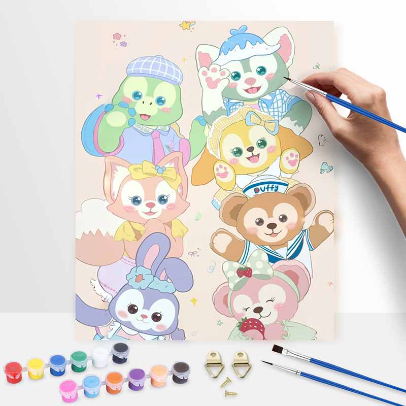 Disney Набор для масляной живописи художественная живопись персонажи Даффи украшение стены спальни ручной работы DIY подарок