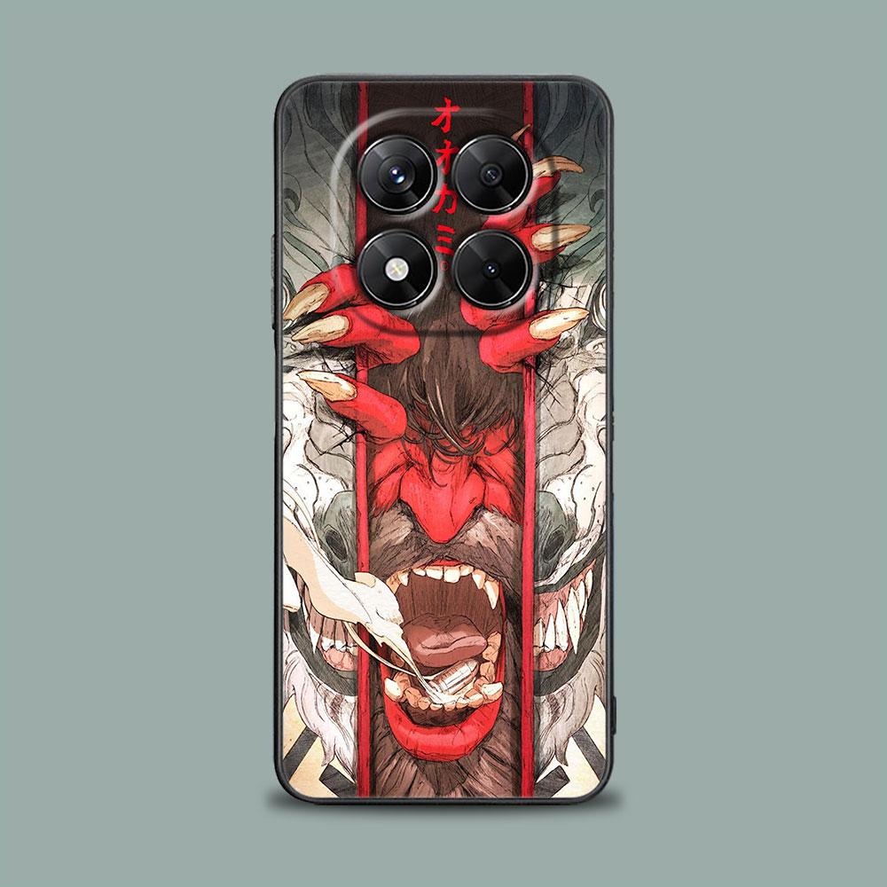 Чехол для телефона Samurai Ghost Hannya Ukiyo-E Mask для Xiaomi Redmi 14C 12C 10C 13C 4G Redmi Note 14 13 12 11 10 Pro Plus 12S 9S