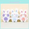 Charming Dudu Bunny Plush Keychain Short Fur Stuffed Animal 11cm