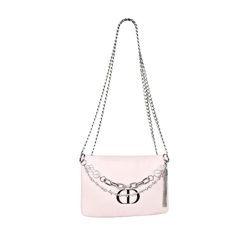 DIOR DIY Style Cosmetic Bag Velvet Hat Gilded Niche Cute Versatile Atmosphere Trendy Girly Sweet Fashion Simple Chain Portable Canvas Crossbody