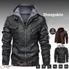 Мужские куртки из ПУ кожи Кожаная куртка Теплая Осенне-зимняя Ветровка Пальто ПУ Байкерская куртка Пальто с капюшоном Модная Повседневная куртка Мужская одежда