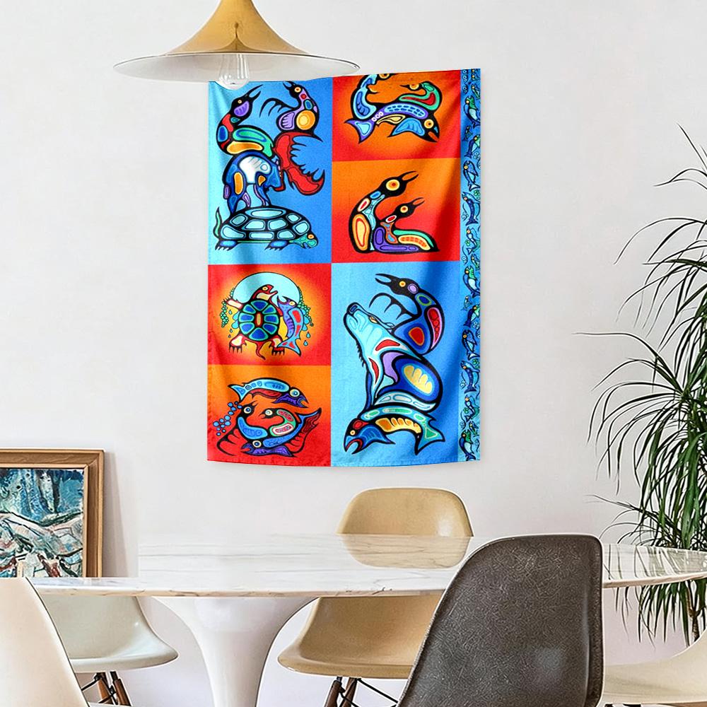 Fish Wall Decor Tapestry Art For Pet Memorial Birthdaywedding Party Backdrop Family Gift