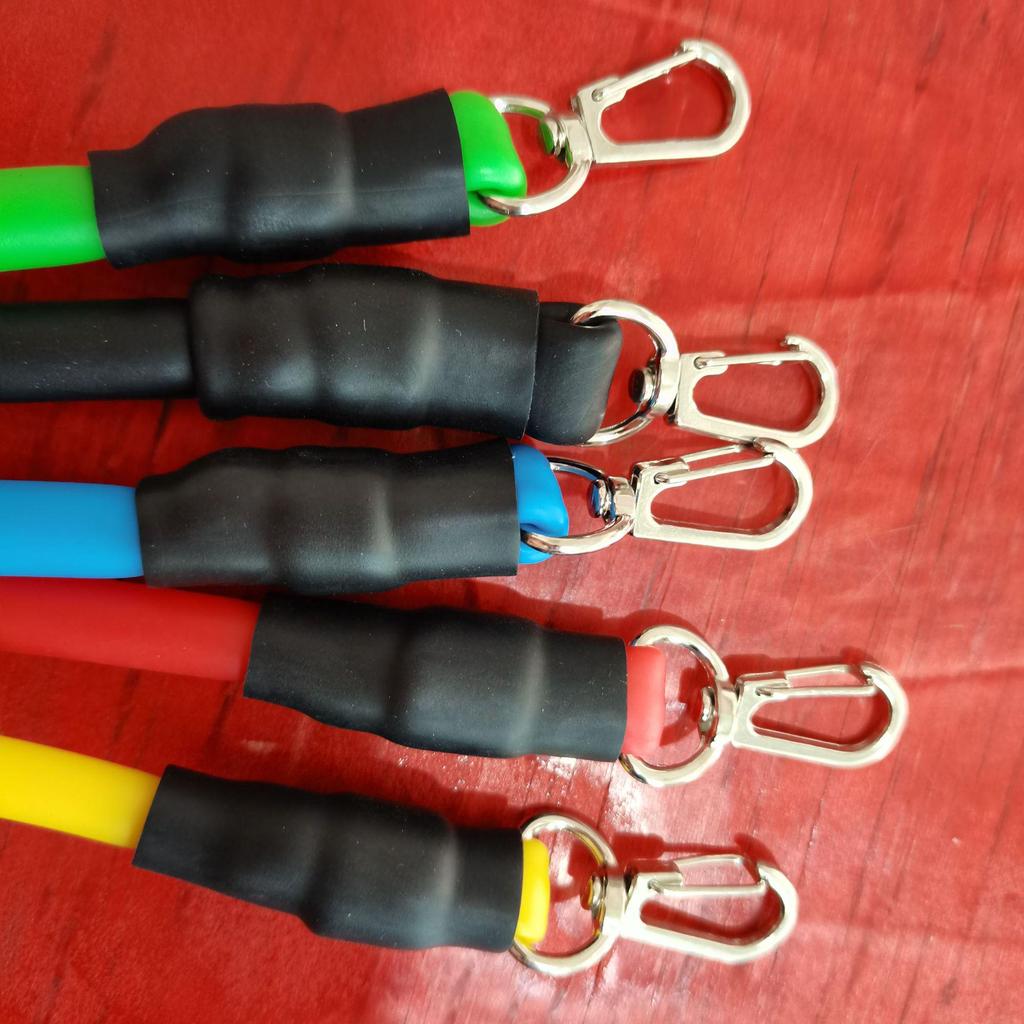 Многофункциональный набор из 11 эластичных лент для йоги с крюком из цинкового сплава