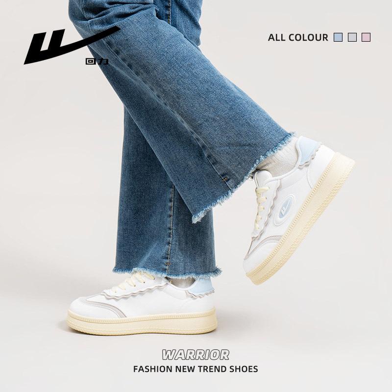 Warrior Women's Shoes White Shoes Casual Board Shoes Versatile Shoes
