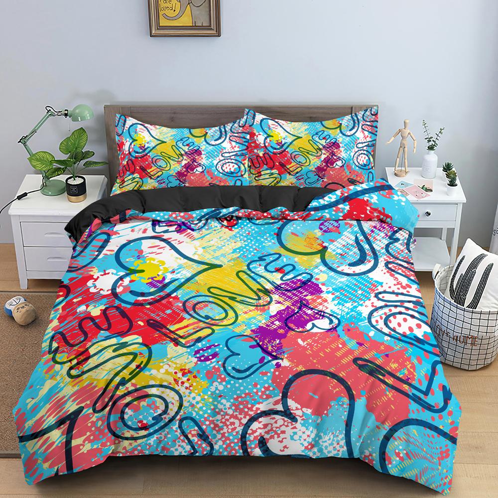 UFO Pattern Duvet Cover Set Mysterious Alien 3D Print Polyester Comforter Covers King Size for Kids Boys Girl Teen Bedding Sets