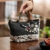 Brocade Embroider White Plum Blossoms Teaware Storage Bag Portable Travel Storage Bags Teaware Dirt-resistant Chinese Tea Cozies