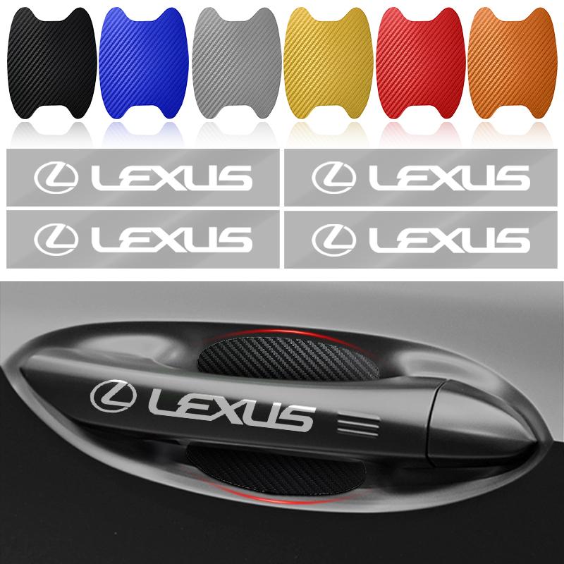 New POLO 8Pcs Car Door Sticker Auto Handle Anti Scratch Protection Film Car Styling For Lexus IS ES GS LS UX NX RX