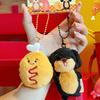 Cute Papes Sausage Dog Burger Plush Pendant Cartoon Dachshund Puppy Keychain Bag Pendant