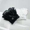 1Pair Costume Accessory Lace Ruffled Wrist Solid Color Fake Sleeves Cuffs  Wedding