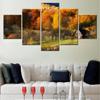 5 Piece Canvas Wall Arts Poster Painting Fall Barns Nature Forest Grass Hill Landscape Modular Home Decor Picture Print Bedroom No Frame