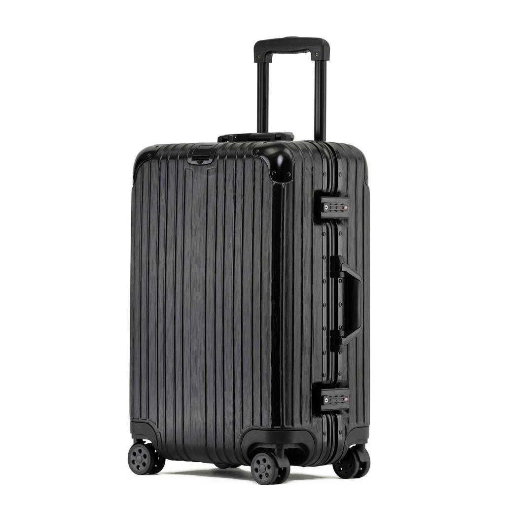 20" Women's Lightweight Aluminum Frame Carry-on Suitcase with Scratch-resistant Finish and Universal Wheels