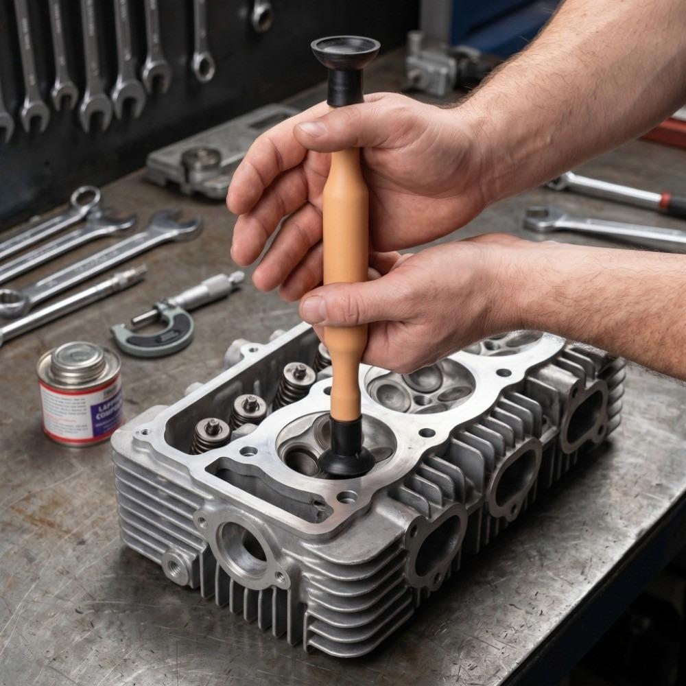 2PCS Hardwood Handle Valve Grinding Tool Double Ended Spring Compressor Tools Sealing Maintenance