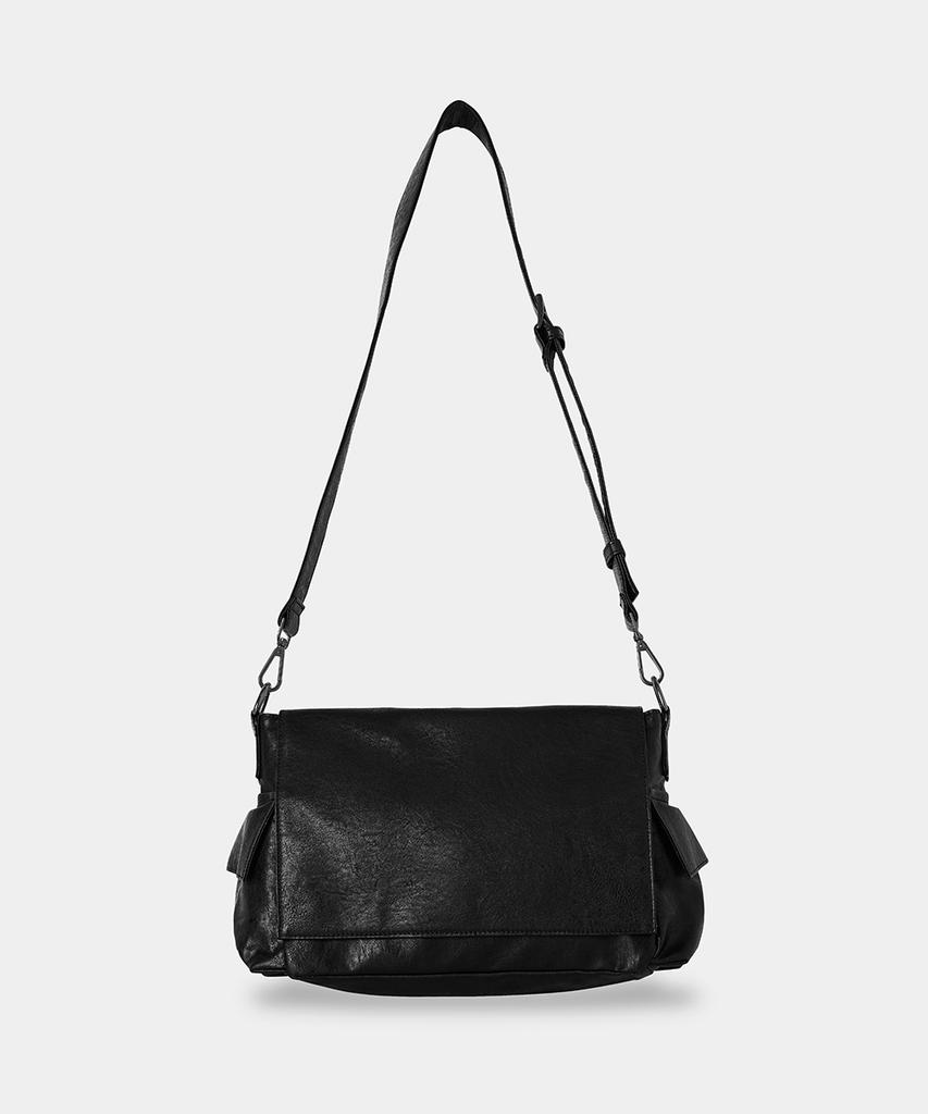 Maison Mined Сумка через плечо из фактурной кожи Черная