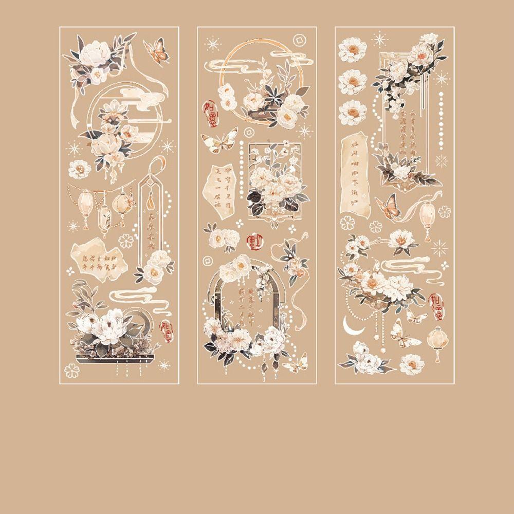 DIY Crafts Moonlight Flower Коллаж Наклейки Декоративные Лазерные Эстетические Наклейки Goo Card