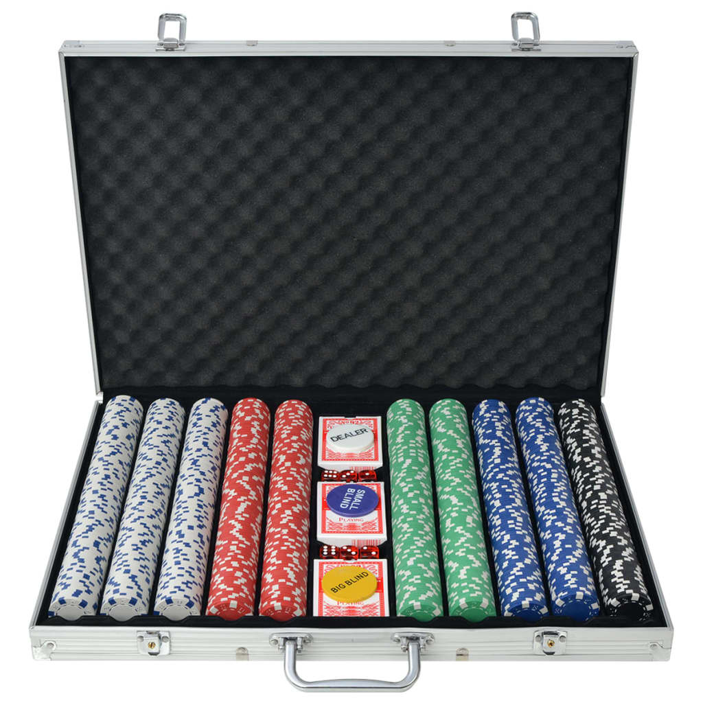 Poker Set with 1000 Chips in Aluminum Case