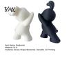 Decorative Office Organization 2PCS Bunny Bookends, 3D Printed Rabbit Matte Black And Minimalist Desk Organizers White Book Stoppers, for Home Library