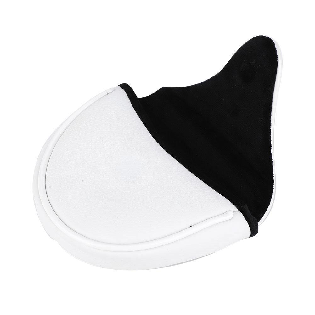 Приветственная полукруглая водонепроницаемая магнитная застежка из ПУ кожи Чехол на головку гольф-паттера Аксессуар для чехлов на головки клюшек Белый