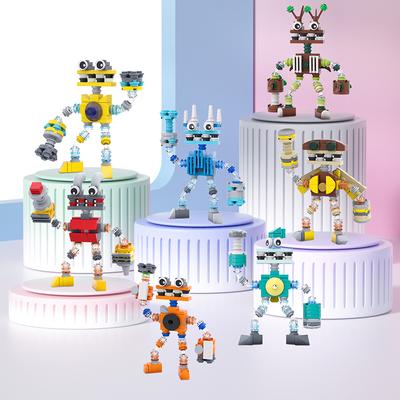 BuildMoc My Singing Chorus Wubbox робот строительные блоки набор милые песни монстры фигурки кирпичи DIY игрушка для детей на день рождения