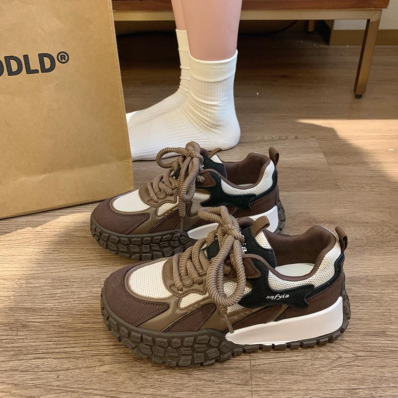 Мода осень 2024 новые дышащие сетчатые женские спортивные туфли на шнуровке повседневные кроссовки большого размера для женщин Zapatillas De Mujer