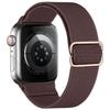 Adjustable Apple Watch Strap with Japanese Buckle - Single Loop Woven Elastic Nylon Compatible with iWatch