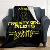 Customiz Name Personality twenty one pilots Blanket Soft &Warm Sofa Office Bed Travel Lunch Break Blanket, Gift Suitable All Seasons