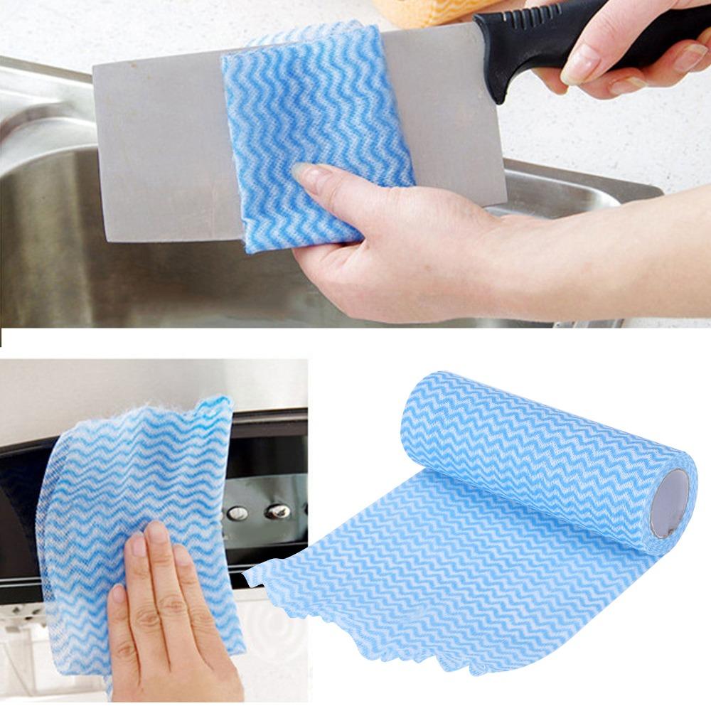 100pcs Nonwoven Fabric Disposable Cleaning Cloths Multi-Purpose Wiping Rags Kitchen Cleaning