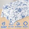 Винтажная Цветочная Сине-Белая Скатерть Прямоугольная Декор Обеденной Комнаты Водонепроницаемая Скатерть Для Стола Украшение для Праздничной Вечеринки