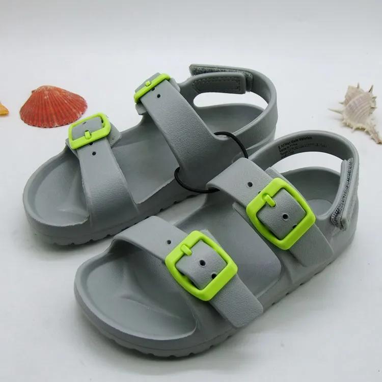 Детские летние сандалии Легкие Нескользящие EVA Сандалии для малышей Детские Пляжные Детские 2024 Новые Туфли с открытым носком для детей