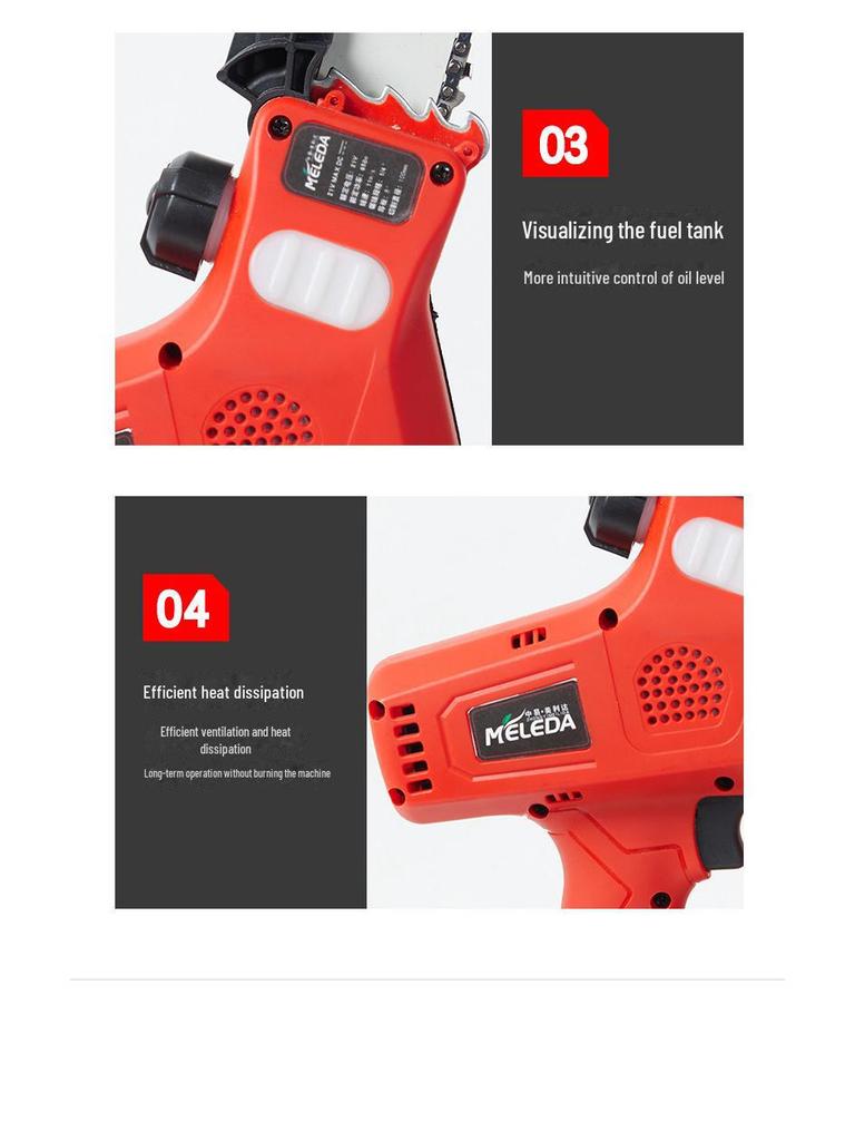 Бесщеточная электрическая цепная пила Merida с литиевым аккумулятором для домашнего и наружного использования