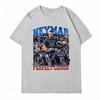 Neymar Neymarjr Heavy Cotton Printing Short-sleeved T-shirt American Retro Short-sleeved Couple Basketball Clothes Versatile
