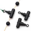 15 PCS Fishing Tackle Swivels Carp Rig Rings Clip Fishing Line Slider Beads Running Ledger Zip Black Slider Beads