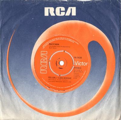7-дюймовая пластинка BACCARA - Yes Sir, I Can Boogie PB5526 RCA Victor 1977 UK Соул/Фанк Б/У