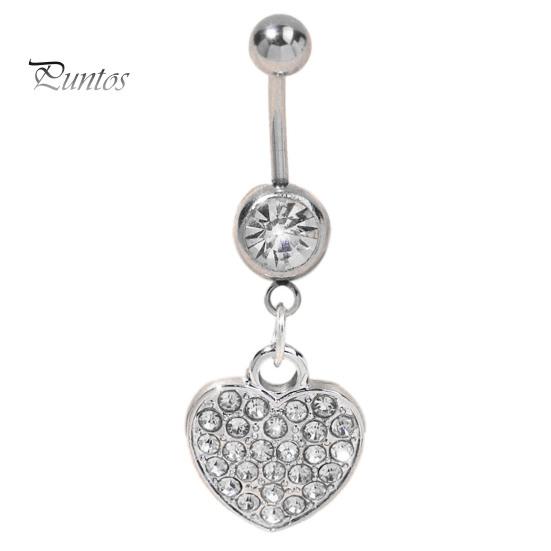 Кольцо на пупок со стразами, сердцем, бабочками, пятиконечной звездой, кулоном, сексуальное гипоаллергенное кольцо из нержавеющей стали, пирсинг пупка, висячее кольцо