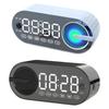 USB-зарядка Радио-будильник RGB Портативный Bluetooth-динамик FM Большой дисплей Беззвучное зеркало Цифровые настольные лампы для спальни, офиса