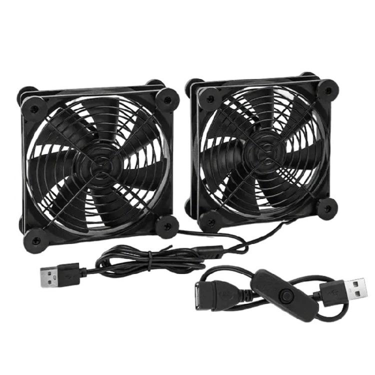 120mm Cooling Fan with USB Connection for Electronics, Server Racks, Networking Cabinets and Laptop Overheating Prevention