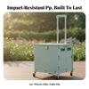 Rolling Shopping Cart with Lid Lockable for Camping