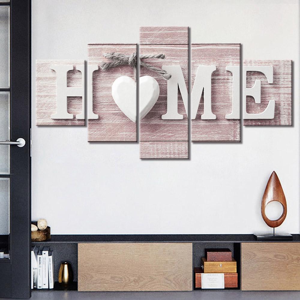HD печатные постеры, 5 шт., холст, картина, любовь, дом, письмо, настенная живопись, фотографии для гостиной, домашний декор