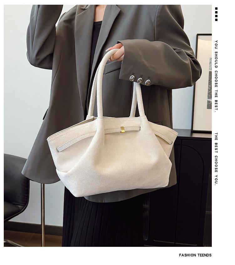 2025 Женская ретро матовая сумка-тоут: Высококлассная, простая, одноплечевая сумка