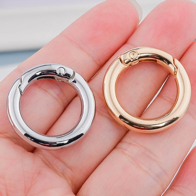 Набор из 10 пружинных колец с круглым крючком, аксессуары, материалы для рукоделия, сплав для изготовления ювелирных изделий и украшения сумок